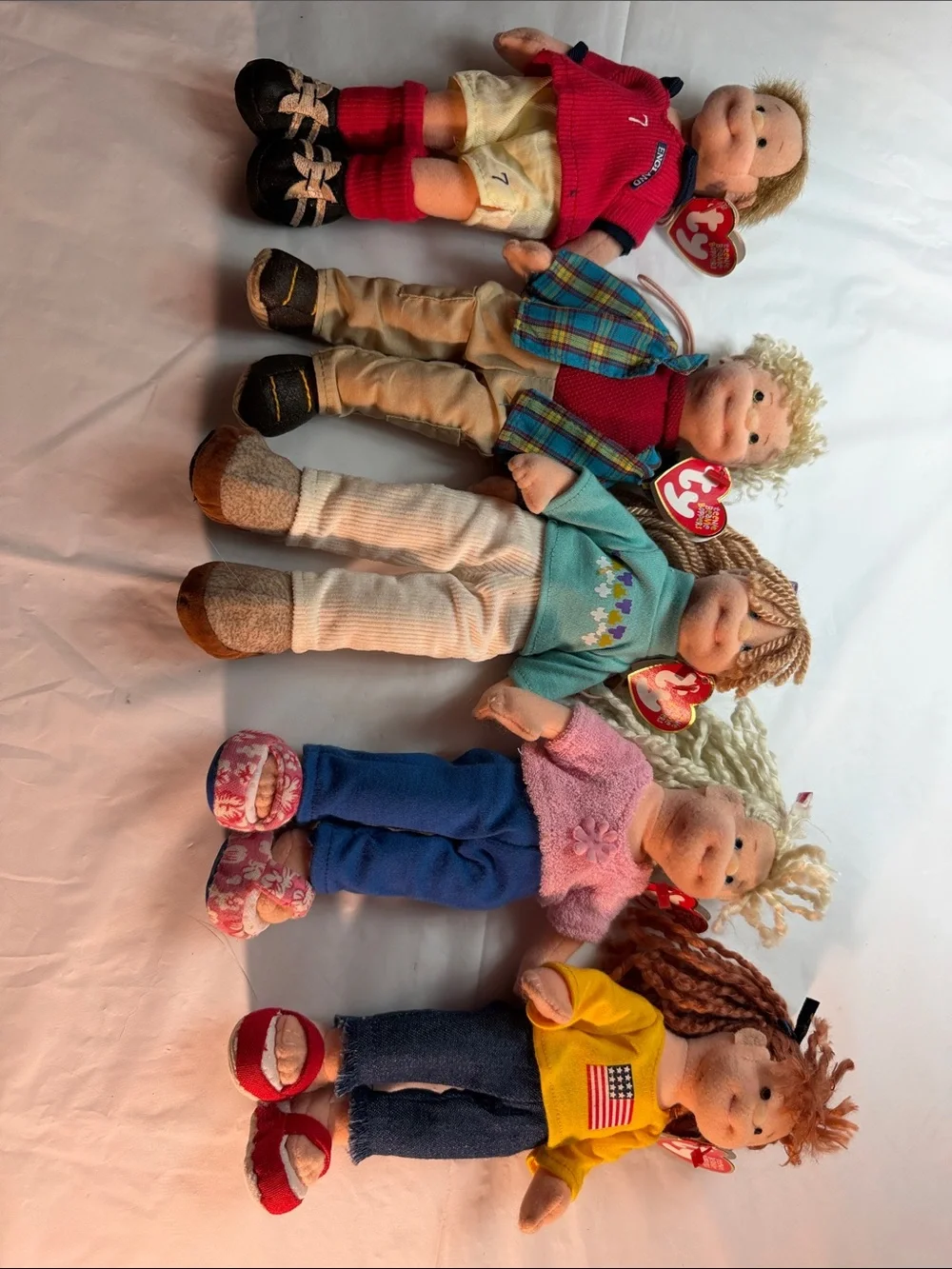 VTG 2000s Ty Beanie Kids Doll Lot 🧸 90s Nostalgia Kidcore Room Decor Set